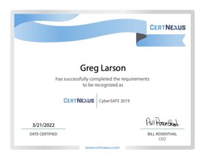 Cybersafe Certificate