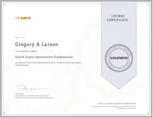 SEO Fundamentals Certificate